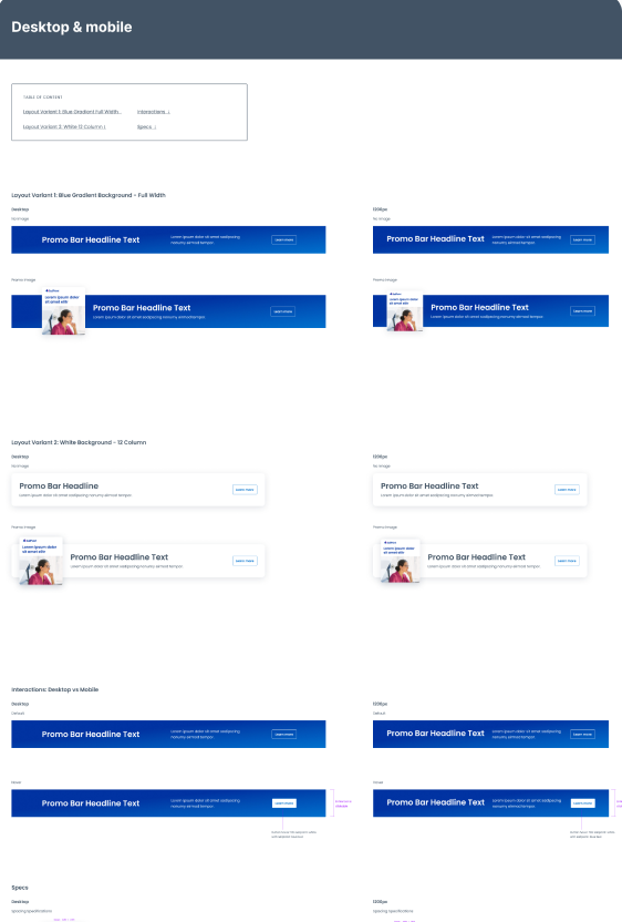 Promo Bar Desktop Mobile