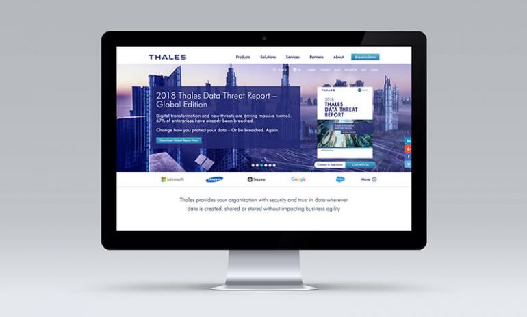 thales redesign homepage on desktop computer