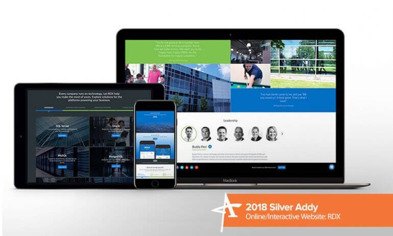 2018 silver addy online/interactive website: rdx
